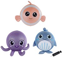 Inflatable animal toy with pump 30cm - colourful plastic