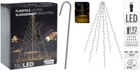 Koopman Christmas flagpole lights 192 LED warm white outdoor-2