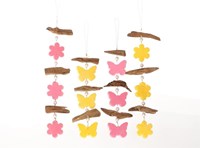 HBX natural living garland soap decoration flower butterfly pink 40cm