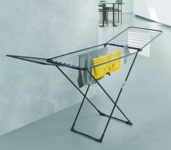 Metaltex drying rack Fuji 20 meters matte black - space-saving and stylish