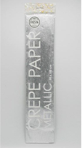 Globos metallic crepe paper silver 50x150cm craft paper-2