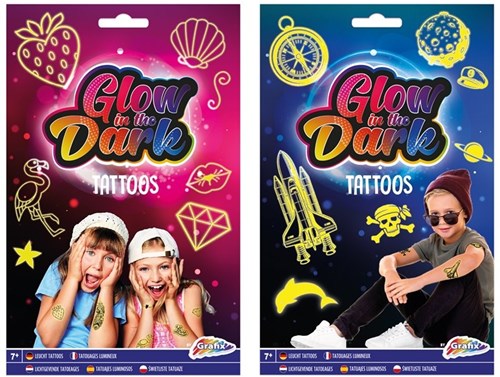 Creative Craft Group Glow in the Dark Tattoos - Blue - Kids Toy