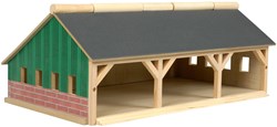 Kids GLOBE farm wooden toy barn 1:87 tractors play shed