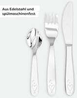 Haba children's cutlery princess and horse - stainless steel kids set-2
