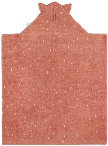Trixie baby hooded towel 75x75cm Mrs. Cat organic cotton pink-2