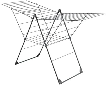 Metaltex drying rack Vento black 30 meters adjustable 110x177x66 cm