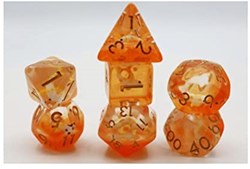 Foam Brain Games dice set Golden Koi Fish for RPG games