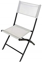 Folding chair portable garden chair white 43x52x79 cm camping chair