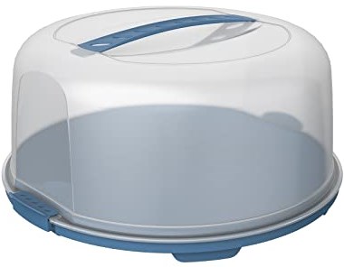 Rotho cake box FRESH tall horizon blue plastic cake storage-3