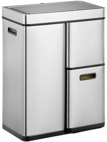EKO waste bin sensor recycler 30+15+15L stainless steel kitchen