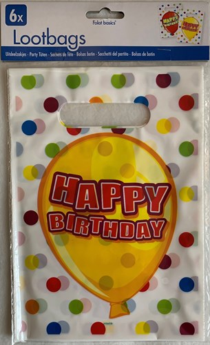Folat - Party bags birthday Happy Birthday 6 pieces kids party-3