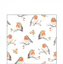 Ambiente napkins robin 33cm FSC winter table decoration