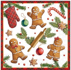 Ambiente napkins Christmas table decoration Gingerbread 25cm