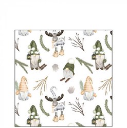 Ambiente napkins forest gnomes 25cm paper table decoration