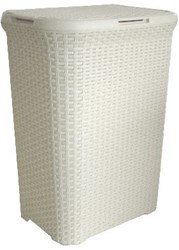 Curver laundry box 60 liter vintage white - plastic hamper with lid