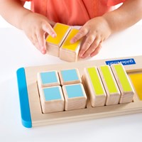 Guidecraft educational toy square fractions wooden game for kids-3