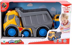 KiddyGo toy dump truck with lights and sounds 31 cm blue