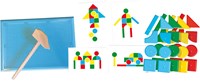 Ses Hamertje Tik Montessori toy - original set with basic shapes-3
