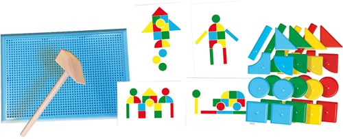 Ses Hamertje Tik Montessori toy - original set with basic shapes-3