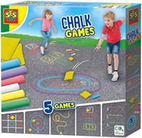 Ses sidewalk chalk games 5-in-1 creative outdoor play set with colors