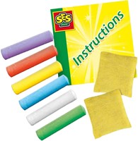 Ses sidewalk chalk games 5-in-1 creative outdoor play set with colors-2