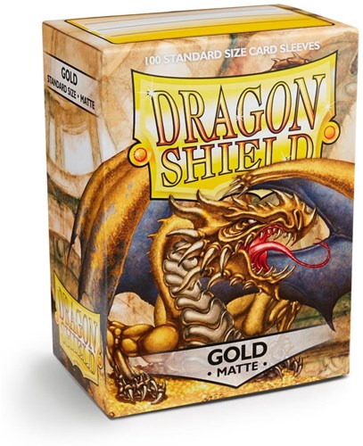 Dragon Shield card sleeves matte gold 100 pieces - card protection