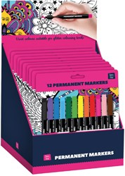 Twisk permanent marker set - 12 colors for creative drawing