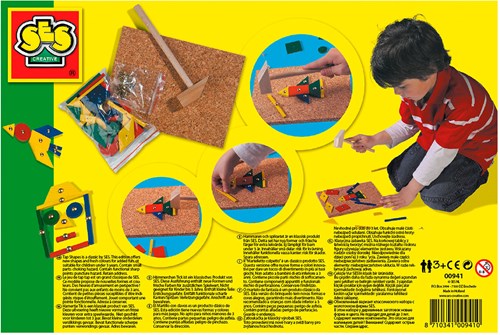Ses Hamertje Tik - Montessori toy - original set with basic shapes-2