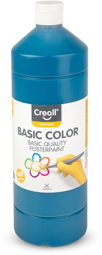 Creall poster paint turquoise 1 litre - kids craft washable paint