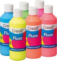 Creall poster paint set - Fluor 6x250ml for kids and creatives