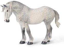 Collecta horse toy Percheron mare grey XL - realistic hand-finished