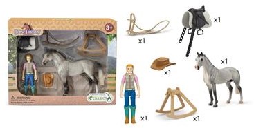 Collecta playset hobby rider and accessories - plastic toy-3