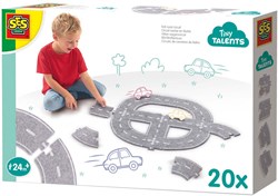 Felt road circuit toy cars - 20-piece building set felt