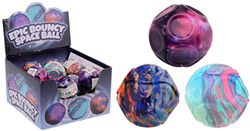 Johntoy bouncy ball toy display 18 pieces 6 cm colorful