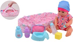 Baby Rose Baby Rose drink and pee doll 35 cm. 27714