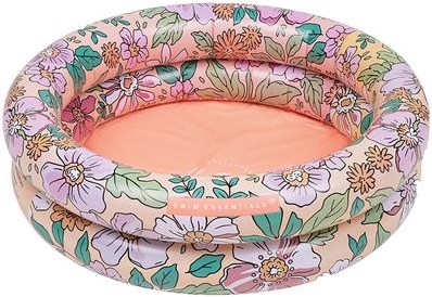 Swim Essentials baby pool inflatable - Pink Blossom floral print 60 cm-3