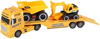 Rapid Wheels car transporter construction vehicles light sound friction toy-2