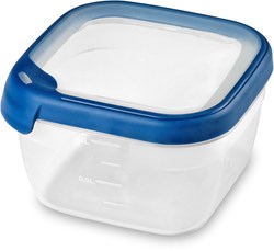Curver food storage box square 1.2L airtight meal prep blue