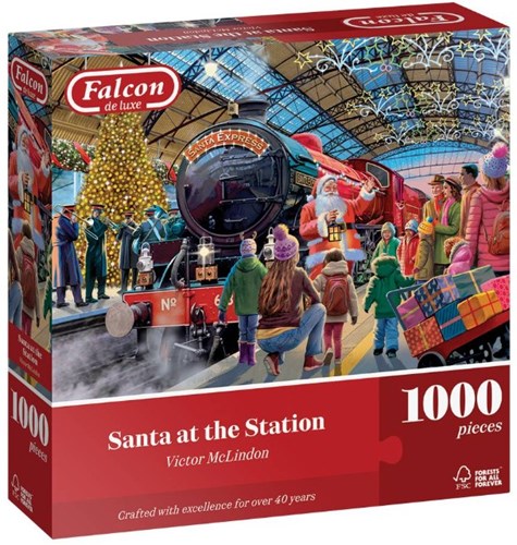 Jumbo puzzle 1000 pieces Falcon Christmas steam locomotive winter