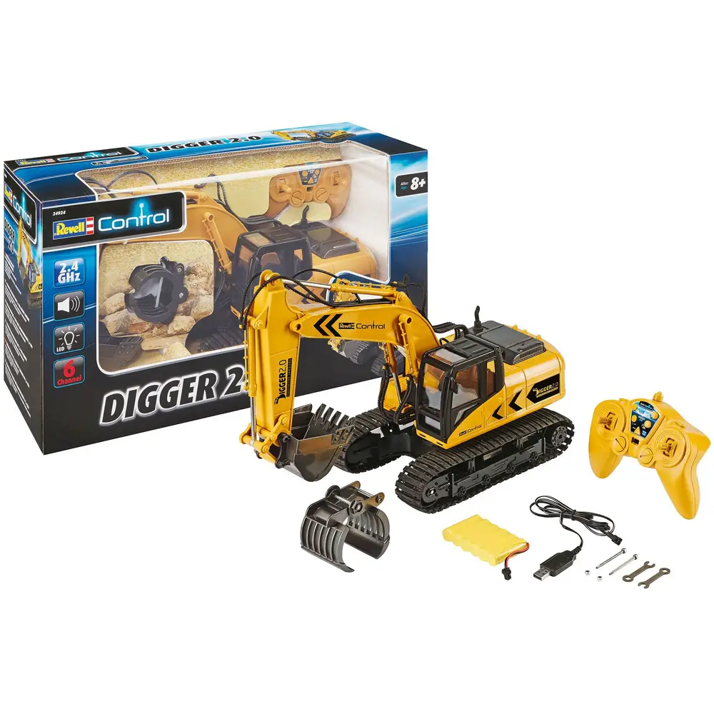 Revell RC excavator Digger 2.0 - remote controlled construction vehicle 1:16