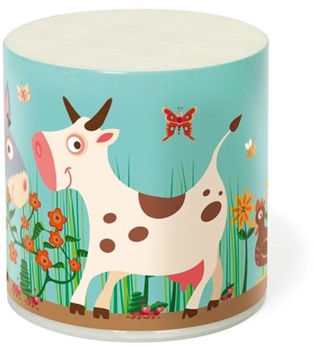 Scratch retro cow toy - Marie sound blue