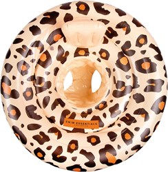 Swim Essentials baby float swim ring beige leopard print 0-1 year safe water fun