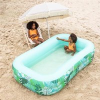 Swim Essentials inflatable kids pool - Tropical Green 211x132x46cm-3
