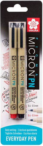 Sakura pens Pigma Micron PN black red - set of 2 pieces