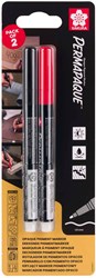 Sakura permanent marker set black red - Permapaque fine