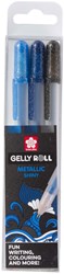 Sakura metallic gel pens set - Gelly Roll Ocean 3 pieces shine effect