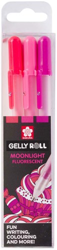 Sakura gel pens Moonlight set - 3 pieces - fluorescent colours