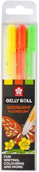 Sakura gel pens set Moonlight Happy - 3 pieces fluorescent