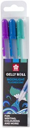 Sakura gel pens set Moonlight Ocean 3 pieces for creative writing