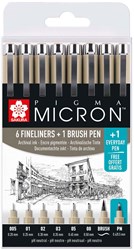 Sakura fineliner case - Pigma Micron Promo Set black 8-piece